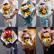 💎Carousell認證💎現貨 可接急單 畢業花束💐波波球花 公仔花 玉桂狗 Kuromi Hello Kitty 大耳狗 Cinnamoroll 布甸狗 酷洛米 Melody 史迪仔 勞蘇 小熊為尼
