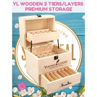 3 Layer EO Premium Storage Box / 3 Layers Essential Oil Wooden Box / Display Rack YL LOGO