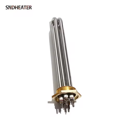 SNDHEATER Low Voltage DC 24V 36V 48V Immersion Solar Heater for Water G1 1/4" Copper Thread Heating 