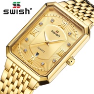 2025 Fashion Sports Sports SWISH Men's Watch Retro Classic Square Casual Men's Watch Waterproof Busi