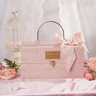 Vintage Metal Handheld Gift Box Holiday Present Packaging Box Wedding Favor Box Wedding Candy Box IA