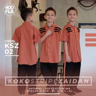 baju koko anak laki-laki - setelan muslim anak - busana muslim anak - orange s
