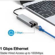 MACBOOK Typec 轉HDMI+LAN+USB+PD充電 多合一轉插