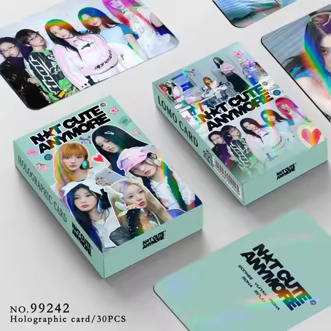 ILLIT 30PCS Holographic Cards NOT CUTE ANYMORE LOMO Photocard Set Limited KPOP Collectibles Flash Ca