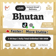 Bhutan eSIM 4G 3-30 Days Daily1GB-3GB/Total20GB-50GB/Unlimited Data eSIM Bhutan Unlimited Data Insta