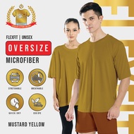 888co FlexFit Microfiber T shirt Oversize Baju Jersey Oversize Lelaki Perempuan Mustard Yellow