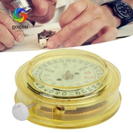 GOGOU Cal.8205 Watch Movement, Gold Dual Calendar 3 Hands Dual Day Date Movement, Metal Domestic Mec