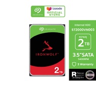SEAGATE IRONWOLF NAS HDD ST2000VN003 / 2TB / 3.5" / 5400RPM / C/256MB / SATA 6GB/s (ฮาร์ดดิสก์) *ฟรี
