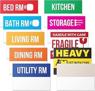 300 PCS Home Moving Labels - Ideal for 1-2 Bedroom Apartments or Condos - 3" x 2" 10 Designs of Colo