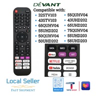 for Devant Smart TV Remote Control for 32STV10350QUHV04 55UHD202 55UHD203 43STV103