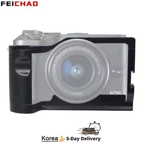 M6 Mark2 Camera Cage Rig Cold Shoe Mount Comfortable Grip w/ Top Handle Grip for Canon EOS M6 Mark I