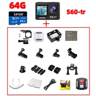 Ausek S60 AT-S60TR 4K60FPS Action Camera S60TR Ultra High Definition WiFi Dual Screen 170° Wide Angl