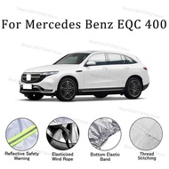 For Mercedes Benz EQC 400 Car Cover Full Covers with Reflective Strip Dustproof UV Scratch-Resistant