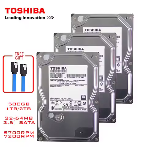Toshiba 500GB desktop computer hdd 3.5" internal mechanical hard disk SATA3 6Gb/s hard disk 1TB 2TB 