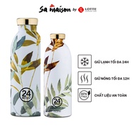 24Bottles Clima vacuum thermos with Tivoli pattern, stainless steel