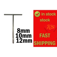 T-Socket Wrench -handle Spanar T tools 8mm 10mm 12mm Chrome