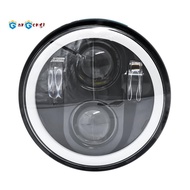 5-3/4 Inch Motorcycle Headlight Headlight with White Halo for Harley Sportster Iron 883 Dyna Street 