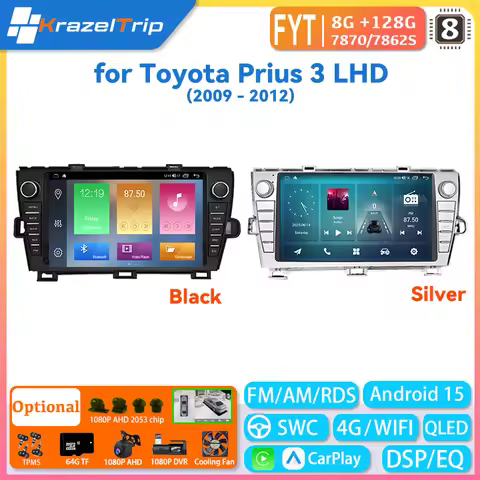 FYT7870 CarPlay Android CarPlay Car Radio for Toyota Prius 3 LHD 2009 - 2012 Audio Systems Navigatio