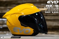 EVO RX-5 GLOSY YELLOW (SMOKE LENS) HALF FACE DUAL VISOR HELMET WITH FREE CLEAR LENS