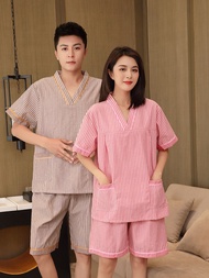 [Fast delivery]original Steaming suit for women pure cotton couple's suit large size plus fat sauna suit massage massage cotton bath suit for men Han steaming suit