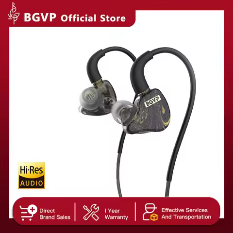 BGVP Butterfly Pro 1DD+1BA Hybrid IEM Gaming Headset HiFi Earphone Wired Iem