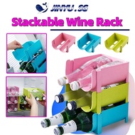Fridge Drink Organizer Kitchen Refrigerator Drink Storage Stackable Wine Rack