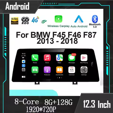 Android Auto For BMW F45 F46 F87 2013 - 2018 Car Apple Wireless Carplay Multimedia Stereo Radio Play