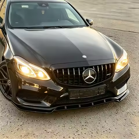 Maxton Style Front Bumper Lip Spoiler Splitter For Mercedes E W212 S212 E300 E400 AMG Line Facelift 
