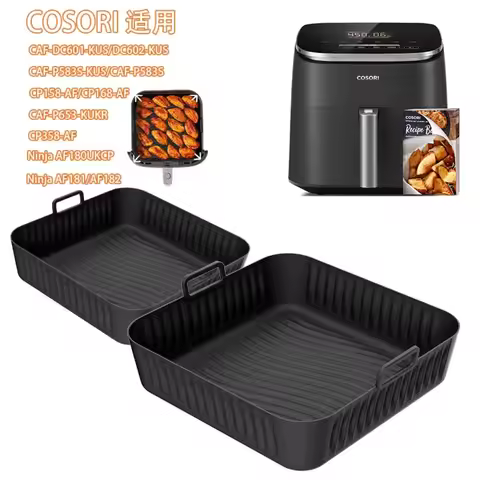 1 Pcs Air Fryer Silicone Pot For Cosori 5QT/6QT Silicone Liner,14mm High Silicone Ridges On Base Kit