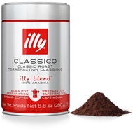 illy Ground Coffee Moka 8.8 Ounce - 100% Arabica Flavored Rich Aromatic Coffee Grounds Profile – Cla