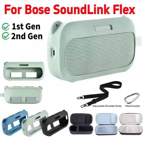 Silicone Case Cover Travel Protective Carrying Pouch Protective Skin Sleeve for Bose SoundLink Flex 