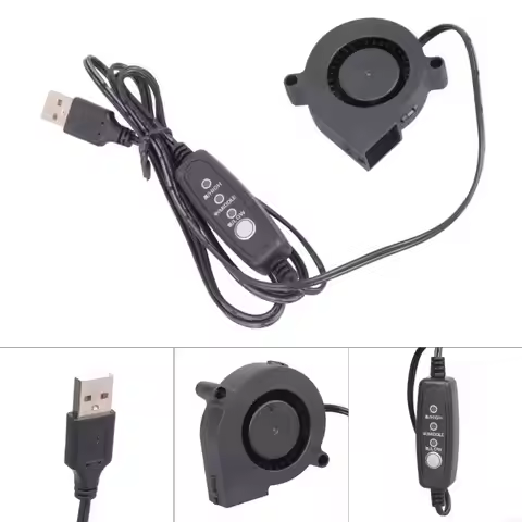 5015 Brushless Cooling Fan USB 5V 3D Printer Fan 50x15mm USB Fan with Switch Adjustable Speed 3500RP