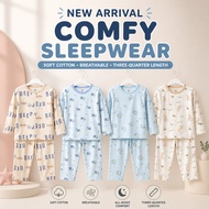 TW9 Kid Boy Pyjamas Set Cotton Pyjamas Three-quarter sleeve and pant (Size 90-160)