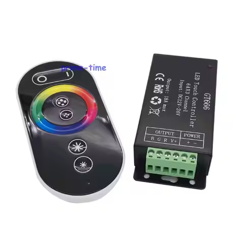 GT666 Touch Panel RGB Led Controller DC12-24V 6Ax3 Channel Controller For Rgb Led Strip Led Light La