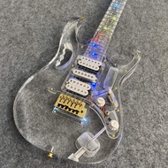 Ibanez Jem7V Electric Guitar All Acrylic Headstock Body Colourful Lights Professional Guitar