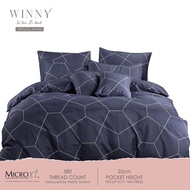 Winny 5 In 1 Home Joyance Microfiber Comforter Set - Super Single/Queen/King 580TC