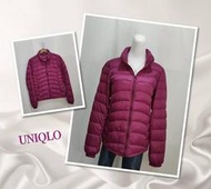 ☀️二手衣倉☀️UNIQLO女款立領無縫輕羽絨外套M號AA00162