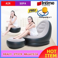 INTIME YT-125 Premium Inflatable Ultra Lounge Relaxing Air Sofa Seat Chair With Small Foot Rest Loun