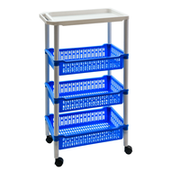 Twins Dolphin - 4 Tiers Multifunction Trolley Rack With Handle & Wheels |Twins Dolphin 4 Tiers rak t