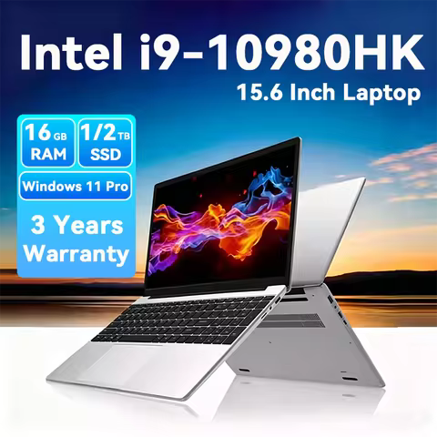Intel Core i9-10980HK 15.6 Inch Backlit Keyboard Fingerprint Unlock Laptop Windows 11 Office Study N