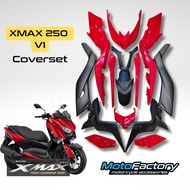 YAMAHA XMAX250 XMAX COVERSET BODY COVER SET RED/MATT BLACK new