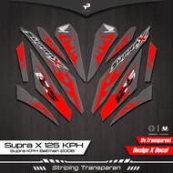 HONDA SUPRA X 125 R BATMAN TRANSPARENT STRIPING K1 SUPRA X125D STICKER WAVE 125R STICKER 2007- 2014
