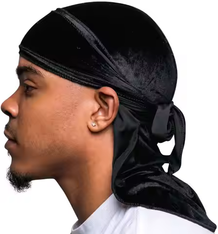 Superior Velvet Fabric Durag Hair Accessories Bonnet Satin Multiple Colors Turban Cap Headwear Hats 