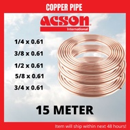 (1/4 , 3/8 , 1/2 , 5/8 , 3/4)Copper Tube Copper Pipe Aircond ACSON