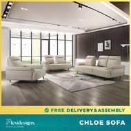 1/ 2/ 3 Seater L Shape Sofa Push Back Anti-scratch fabric / Fabric Velvet Sofa / Adjustable Seat Flexidesignx CHLOE