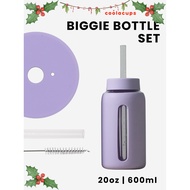 Coola Cups Biggie Bottle (SET) 20oz 600ml Glass Bottle with Straw Tumbler Cup Water Matcha Coffee
