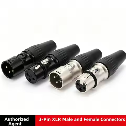 Yongsheng YS176/177 3-Pin XLR Male/Female Cannon Balanced Audio Microphone Connector
