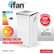 iFan 3IN1 Portable Aircon 10000 BTU / Portable Air Conditioner / Fan / Dehumidifier Cools up to 350 