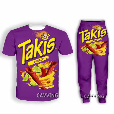 Takis 3D Print Casual T-shirt + Pants Jogging Pants Trousers Suit Clothes Women/ Men's Sets Suit Clo