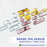 Label Akrilik / Label Hijab Acrylic / Label Souvenir / Label Merk Kain